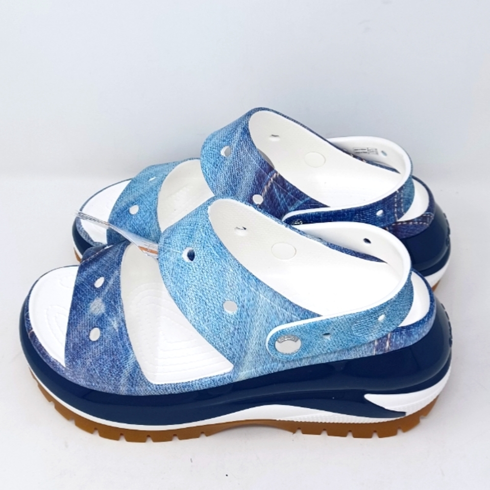 CROCS Mega Crush Denim Sandal Women's 9 - Picture 3 of 10